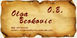 Olga Beoković vizit kartica